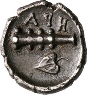 Obol, Greece (ancient), 370 BC reverse image