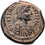 40 Nummi - Justinian I Antioch; ☩THЄЧPº☩, Bust Right obverse image
