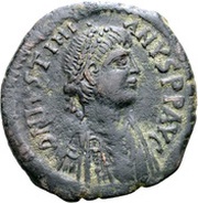 40 Nummi - Justinian I Antioch; ΘYΠOΛS, Bust Right obverse image