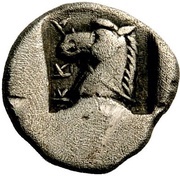 Obol, Greece (ancient), 479 BC - 465 BC reverse image