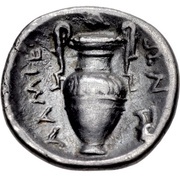 Obol, Greece (ancient), 400 BC - 350 BC reverse image