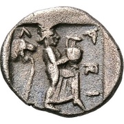 Obol, Greece (ancient), 460 BC - 440 BC reverse image