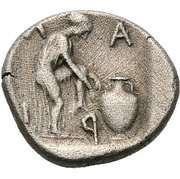 Obol, Greece (ancient), 440 BC - 400 BC reverse image