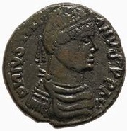 40 Nummi - Justinian I Rome; ☩M✶ obverse image