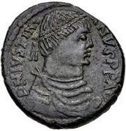 40 Nummi - Justinian I Rome; ✶M☩ obverse image