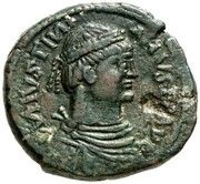 40 Nummi - Justinian I Rome; ☩M☩ A obverse image