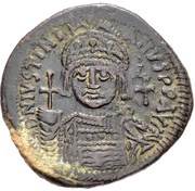 40 Nummi - Justinian I Antioch; τHЧΠ∕; Bust Facing obverse image