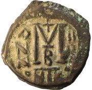40 Nummi - Heraclius and Heraclius Constantine Nikomedia, Byzantine states, 612-616 reverse image