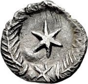 ¼ Siliqua - Justinian I Ravenna; ✶ reverse image