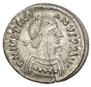 ¼ Siliqua - Justinian I Ravenna; ⳨ obverse image