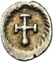 ¼ Siliqua - Justinian I Ravenna; ♁ reverse image