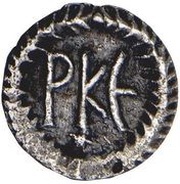 125 Nummi - Justinian I Ravenna; Symbol reverse image