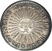 4 Soles Provincias del Rio de la Plata, Argentina, 1828 reverse image