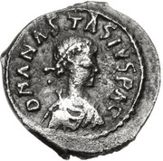 ½ Siliqua - Anastasius I Dicorus Uncertain Mint obverse image