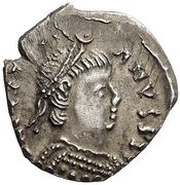 ½ Siliqua - Justinian I Ravenna; ♁ obverse image