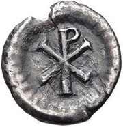 ½ Siliqua - Justinian I Ravenna; ☧, Byzantine states, 527-565 reverse image