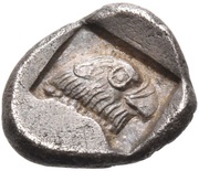 Obol, Greece (ancient), 492 BC - 470 BC reverse image