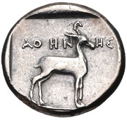 Tetrobol - Athenes, Greece (ancient), 360 BC - 350 BC reverse image