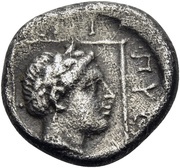 Tetrobol - Pythokleos, Greece (ancient), 328 BC - 327 BC reverse image