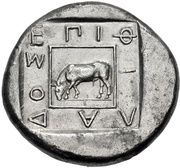 Tetradrachm - Philados, Greece (ancient), 415 BC - 395 BC reverse image