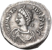Miliarense - Anastasius I Dicorus GLORIA ROMANORVM; Constantinopolis; Bust Left obverse image