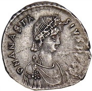 Miliarense - Anastasius I Dicorus GLORIA ROMANORVM; Constantinopolis; Bust Right obverse image