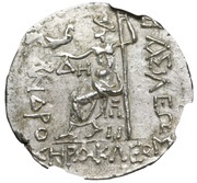 Tetradrachm In the name of Alexander III;HPAKΛEOY ; Odessos, Greece (ancient), 125 BC - 70 BC reverse image