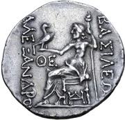 Tetradrachm In the name of Alexander III;Odessos; ΘE, Greece (ancient), 100 BC - 1 BC reverse image