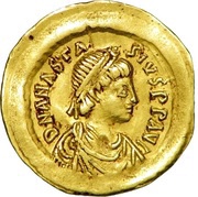 Semissis - Anastasius I Dicorus Constantinoplis; Type ⳨ obverse image