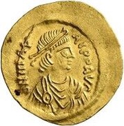 Semissis - Mauricius Tiberius VICTORIA AVGG; Constantinople obverse image
