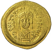 Light Solidus - Justin II VICTORIA AVGGG; Antioch obverse image