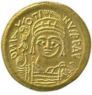 Light Solidus - Justin II VICTORIA AVGGG; Ravenna obverse image