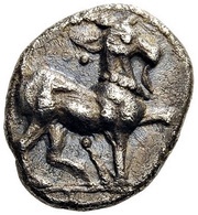 Trihemiobol Uncertain obverse image