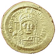 Solidus - Justinian I VICTORIA AVGGG; Constantinopolis obverse image