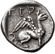 Obol, Greece (ancient), 420 BC - 400 BC reverse image