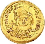 Solidus - Mauricius Tiberius VICTORIA AVGG; Constantinopolis obverse image