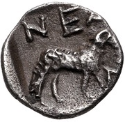 Obol, Greece (ancient), 400 BC - 300 BC reverse image