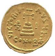 Solidus - Heraclius, Heraclius Constantine and Heraclonas VICTORIA AVGU; Constantinopolis, Byzantine states, 610-641 reverse image
