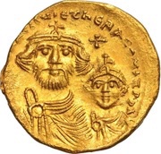 Solidus - Heraclius and Heraclius Constantine Constantinopolis obverse image