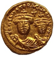 Solidus - Heraclius and Heraclius Constantine VICTORIA AGGV; Carthage obverse image