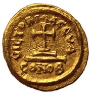 Solidus - Heraclius and Heraclius Constantine VICTORIA AGGV; Carthage, Byzantine states, 630-631 reverse image