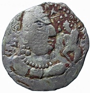 Drachm - Toramana Type 90, Gandhara mint obverse image