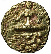 Dinar - Toramana Lion-slayer type, unknown mint reverse image