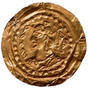 Denier Bracteate - Hephtalites hunnic tribes - Anonymous Gharwal mint reverse image