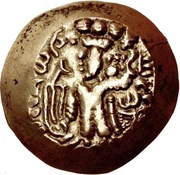 Dinar - Anonymous ruler 3rd version, Kushano-Sassanian style, Balkh/Boxlo mint obverse image