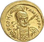 Solidus - Constantine IV VICTORIA AVGV; Constantinopolis obverse image