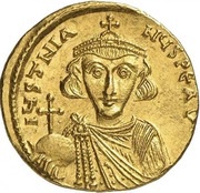 Solidus - Justinian II VICTORIA AVGV; Constantinopolis obverse image