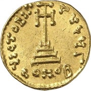 Solidus - Justinian II VICTORIA AVGV; Constantinopolis, Byzantine states, 686-687 reverse image