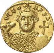 Solidus - Leontios VICTORIA AVGV; Constantinopolis obverse image