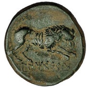 Quadrans lion, Iberia (ancient), 195 BC - 170 BC reverse image